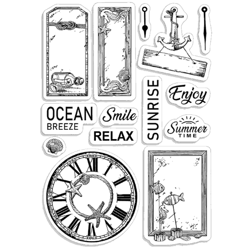 Picture of Ciao Bella Stamping Art Διάφανες Σφραγίδες 4'' x 6'' - Coastal Living, 14τεμ.