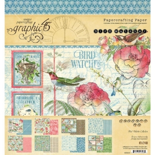 Picture of Graphic 45 Μπλοκ Scrapbooking Διπλής Όψης 8"X8" - Bird Watcher