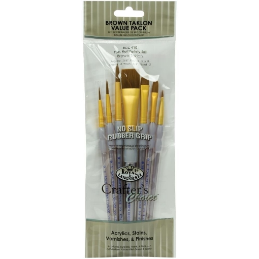 Picture of Crafter's Choice Σετ Πινέλων Black Taklon - Flat Variety Set