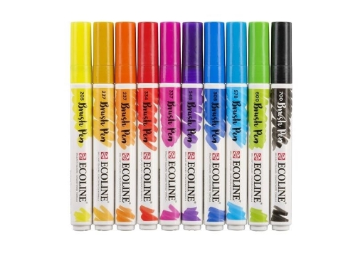 Picture of Royal Talens Ecoline Coloured Brush Pens | Μαρκαδόροι Ακουαρέλας – Assorted Colors, 10τεμ.