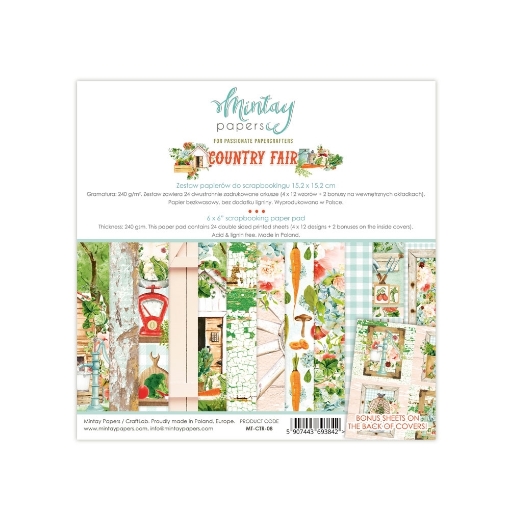 Picture of Mintay Papers Μπλοκ Scrapbooking Διπλής Όψης 6''x6'' - Country Fair