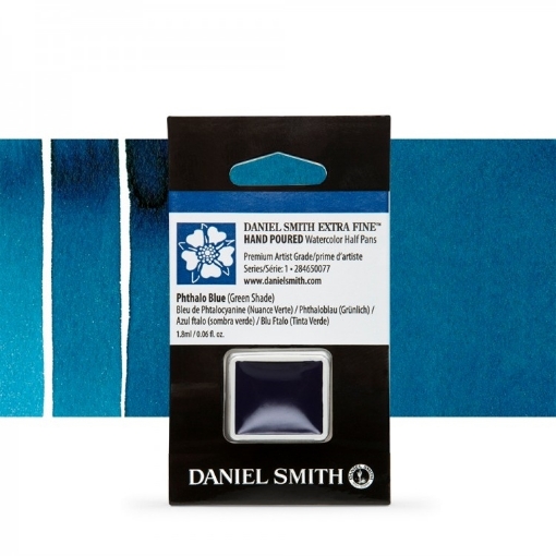 Picture of Daniel Smith Extra Fine Χρώμα Ακουαρέλας Half Pan - Phthalo Blue (Green Shade)