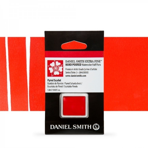 Picture of Daniel Smith Extra Fine Watercolor | Χρώμα Ακουαρέλας Half Pan – Pyrrol Scarlet
