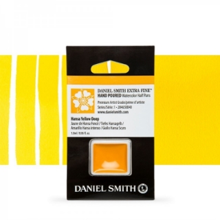 Picture of Daniel Smith Extra Fine Χρώμα Ακουαρέλας Half Pan - Hansa Yellow Deep