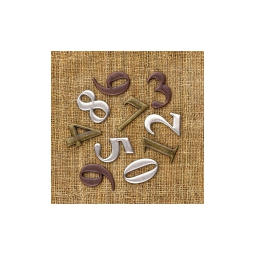 Picture of Finnabair Sunrise Sunset Mechanicals Metal Embellishments – Numbers – Μεταλλικά Διακοσμητικά Ρούστερ Αριθμών, 10τεμ.