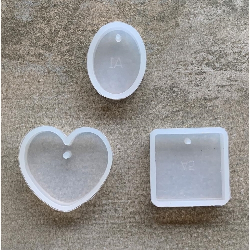 Picture of Jewelry Made By Me Resin Craft by Me - Silicone Mold Pendant - Καλούπια Σιλικόνης για Μενταγιόν - 3 τμχ