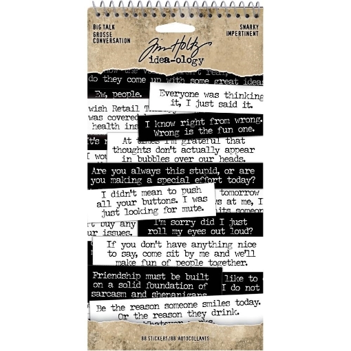 Picture of Tim Holtz Idea-Ology Μπλοκ Αυτοκόλλητων 4.5"x8.5" - Big Talk, Snarky, 88τεμ