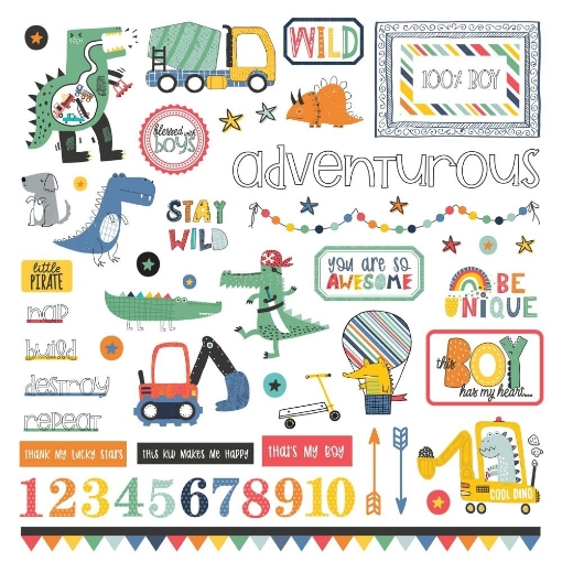 Picture of Photoplay Little Boys Have Big Adventures Αυτοκόλλητα 12"X12" - Elements
