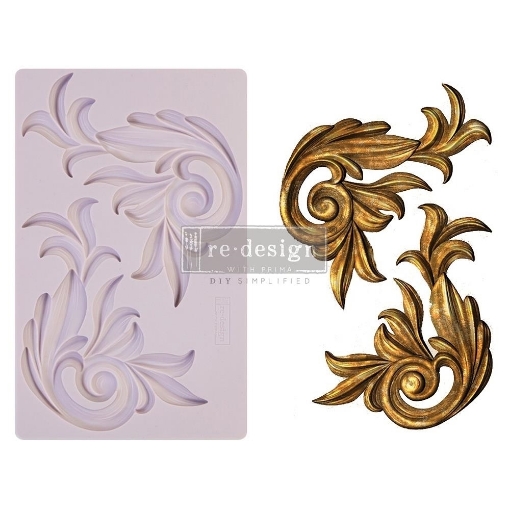 Picture of Prima Re-Design Decor Mould Καλούπι Σιλικόνης 5'' x 8'' - Antique Scrolls