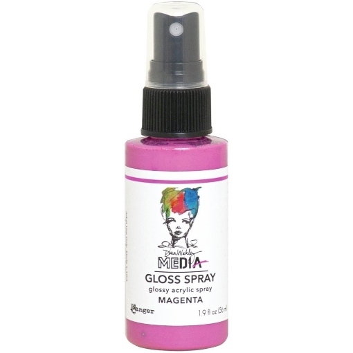 Picture of Dina Wakley Media Gloss Sprays | Ακρυλικό Χρώμα σε Σπρέι με Gloss Φινίρισμα, Magenta