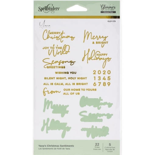 Picture of Spellbinders Glimmer Hot Foil Plate & Die - Σετ Μεταλλικές Μήτρες Χρυσοτυπίας & Κοπής By Yana Smakula - Yana's Christmas Sentiments