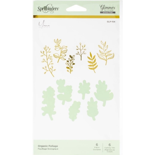 Picture of Spellbinders Glimmer Hot Foil Plate & Die - Σετ Μεταλλικές Μήτρες Χρυσοτυπίας & Κοπής – Organic foliage