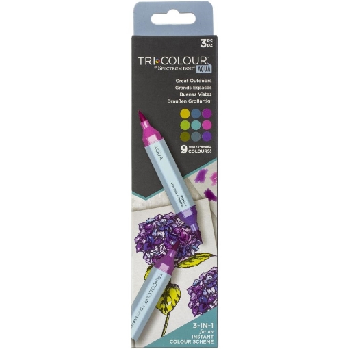 Picture of Spectrum Noir TriColour Aqua Markers Μαρκαδόροι Ακουαρέλας 3 σε 1 - Great Outdoors, 3τεμ.  (9 Χρώματα)