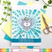 Picture of Waffle Flower Crafts Clear Stamps Set Σετ Διάφανες Σφραγίδες - Stitched Sentiments, 14τεμ