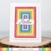 Picture of Waffle Flower Crafts Clear Stamps Set Σετ Διάφανες Σφραγίδες - Stitched Sentiments, 14τεμ