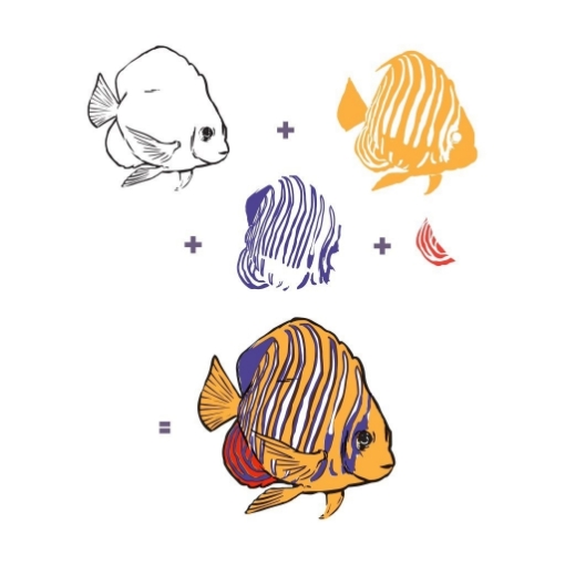 Picture of Hero Arts Color Layering Frame Cut Dies - Royal Angelfish