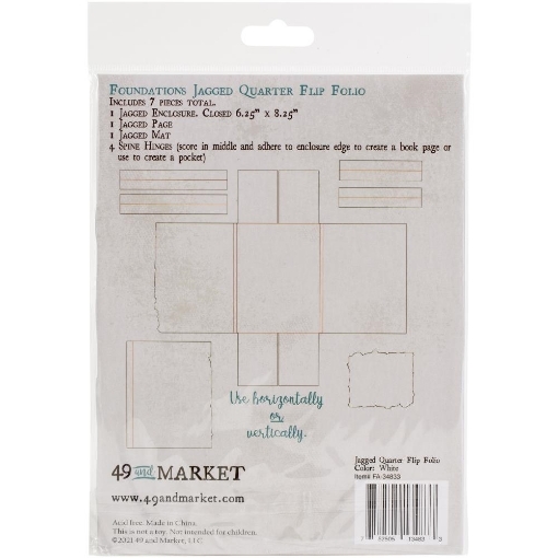 Picture of 49 And Market Foundations Jagged Quarter Flip Folio - White