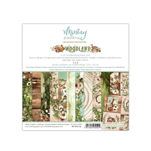Picture of Mintay Papers Μπλοκ Scrapbooking Διπλής Όψης 6" x 6" - Woodland
