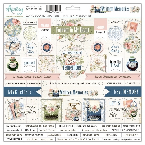 Picture of Mintay Papers Αυτοκόλλητα Chipboard - Written Memories