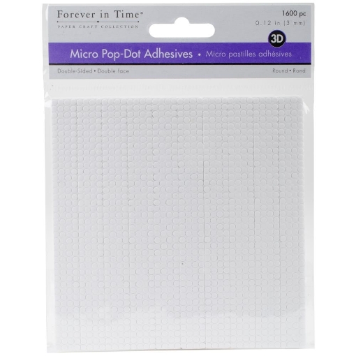 Picture of MultiCraft 3D Pop Dots Διαστατικά Διπλής Όψης – White Round 0.12"