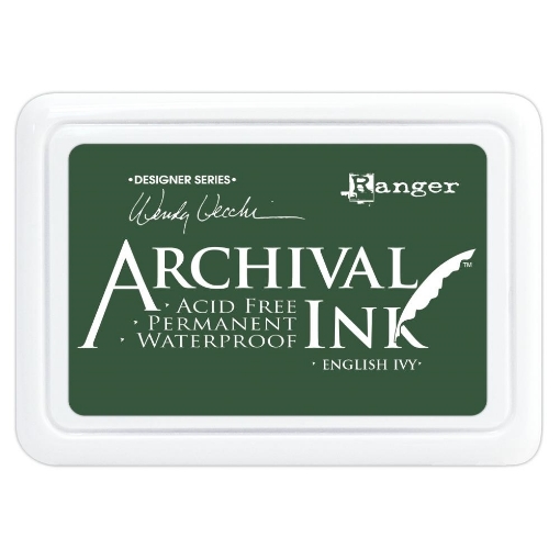 Picture of Ranger Archival Ink Pad – Designer Series by Wendy Vecchi | Μόνιμο Αδιάβροχο Μελάνι Σφραγίδας - English Ivy 