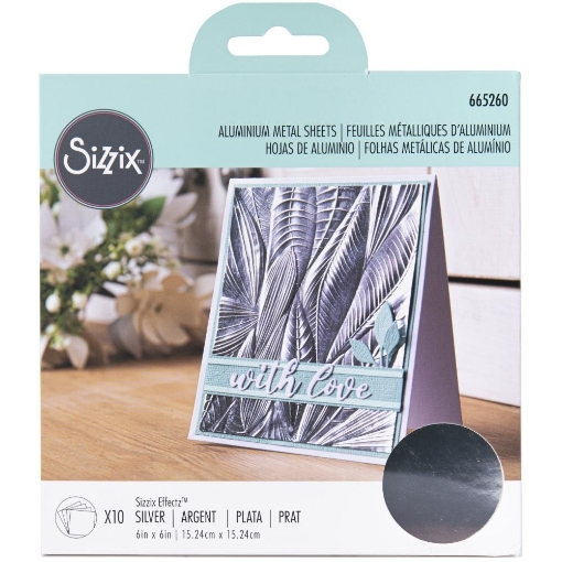 Picture of Sizzix Surfacez Μεταλλικά Φύλλα Αλουμινίου  6"X6" -  Silver