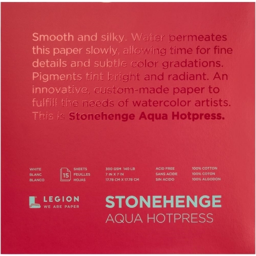 Picture of Stonehenge Aqua Block Hotpress Pad 7"X7" - Μπλοκ Ακουαρέλας