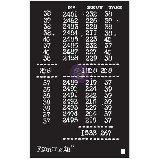 Picture of Prima Marketing Finnabair Στένσιλ 6"X9" - Book Of Numbers