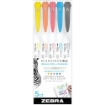 Picture of Zebra Mildliner Brush Friendly | Διπλοί Μαρκαδόροι Brush & Fine – 5τεμ.