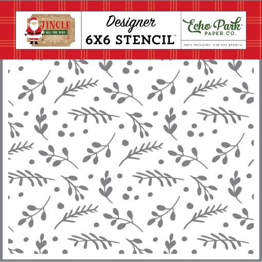 Picture of Echo Park Stencil 6"X6" - Jingle All The Way, Boughs Of Holly