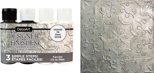 Picture of DecoArt Designer Finishes Paint Pack – Σετ Βαφών Εφέ Οξειδωμένου Κασσίτερου (Oxidized Tin)