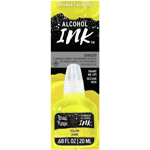 Picture of Brea Reese Μελάνι Οινοπνεύματος – Shimmer Yellow (Κίτρινο με Glitter), 20ml