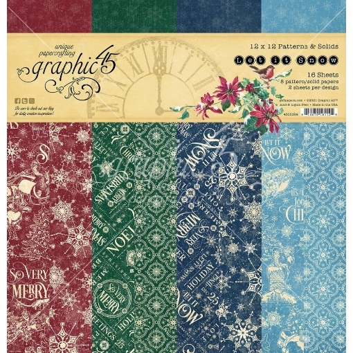 Picture of Graphic 45 Double-Sided Paper Pad 12"X12" -  Let it Snow