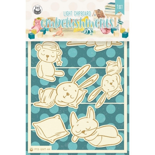 Picture of P13 Die-Cut Chipboard Embellishments 4"X6" – Good Night 01