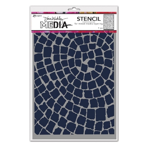 Picture of Dina Wakley Media Στένσιλ 9''x6'' - Mosaic Circle