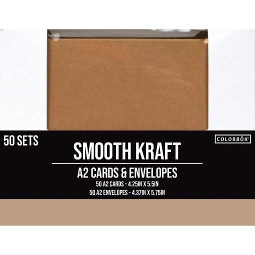 Picture of American Crafts Colorbok A2 Κάρτες/Φάκελοι - Kraft 100τμχ