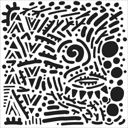 Picture of Crafter's Workshop Template Στένσιλ 6"X6" - Mystical Doodles