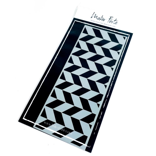 Picture of Maker Forte Layered Stencils Slimline - Herringbone