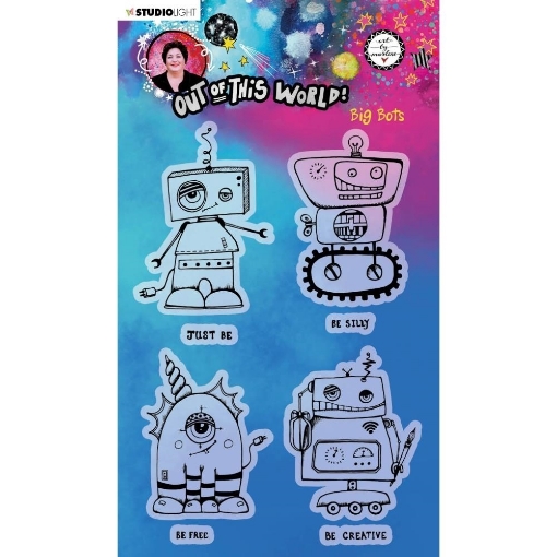 Picture of Studio Light Art By Marlene Clear Stamps Σετ Διάφανες Σφραγίδες Out Of This World - Big Bots, 8τεμ