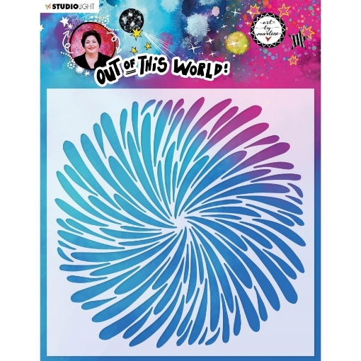 Picture of Art By Marlene Στένσιλ 8"X8" - Out Of This World, Wheel of Drops