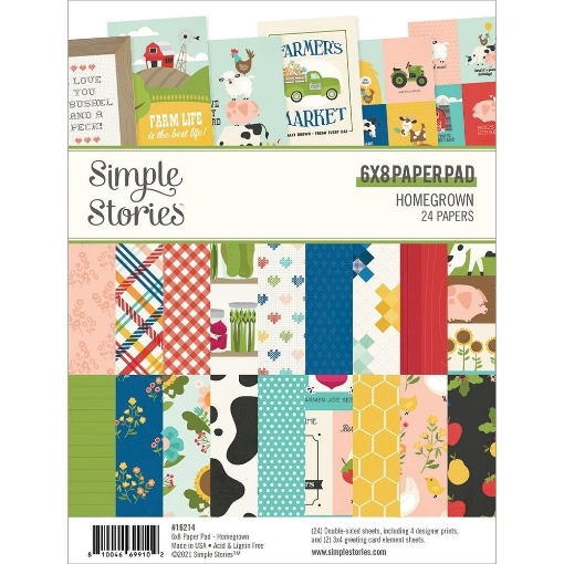 Picture of Simple Stories Paper Pad 6"X8" - Homegrown 