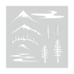 Picture of Hero Arts Stencil 6"X6" – Mountain Scene