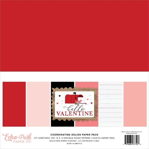 Picture of Echo Park Μονόχρωμα Φύλλα Διπλής Όψεως 12"X12" -  Hello Valentine