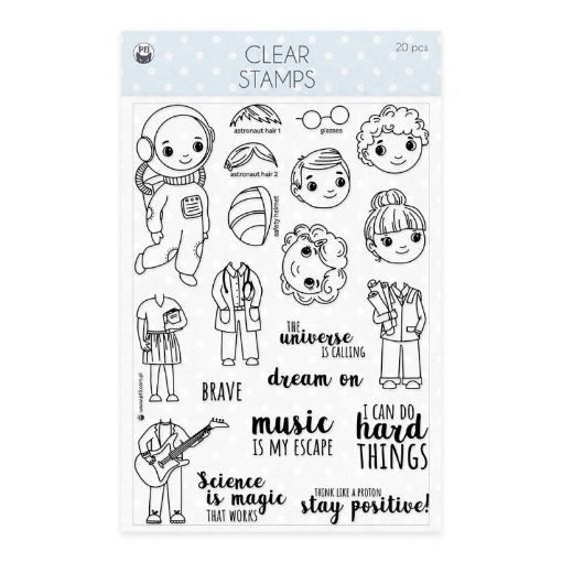 Picture of P13 Clear Stamps Set Σετ Διάφανες Σφραγίδες You Can Be Anything - No. 1, 20τεμ