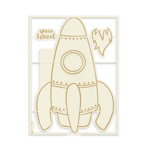 Picture of P13 Light Chipboard  You Can Be Anything  Rocket No. 7 - Βάση album σε σχήμα πυραύλου