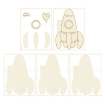 Picture of P13 Light Chipboard  You Can Be Anything  Rocket No. 7 - Βάση album σε σχήμα πυραύλου