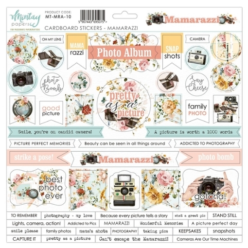 Picture of Mintay Papers Αυτοκόλλητα Chipboard - Mamarazzi, 56τεμ.