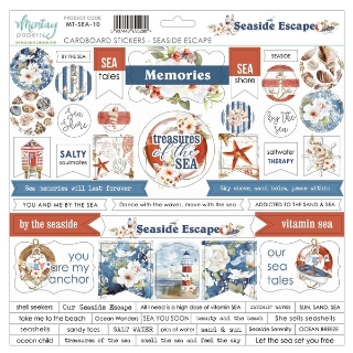 Picture of Mintay Papers Αυτοκόλλητα Chipboard - Seaside Escape, 12τεμ.
