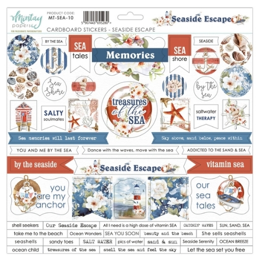 Picture of Mintay Papers Αυτοκόλλητα Chipboard - Seaside Escape, 12τεμ.