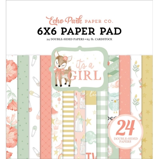 Picture of Echo Park Μπλοκ Scrapbooking Διπλής Όψης 6"X6" - It's A Girl